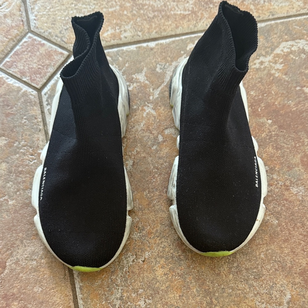 Balenciaga Kids Black and White Sneakers